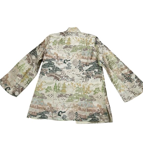 Vintage Asian Metallic Brocade Jacket Kimono Style Top / Women’s Small - - Picture 1 of 4